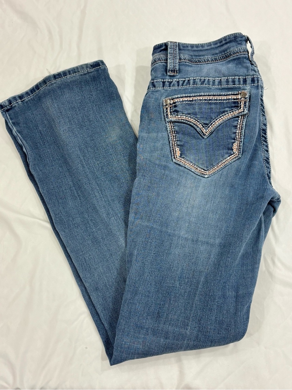 Shyanne Stretch low-rise boot cut jeans